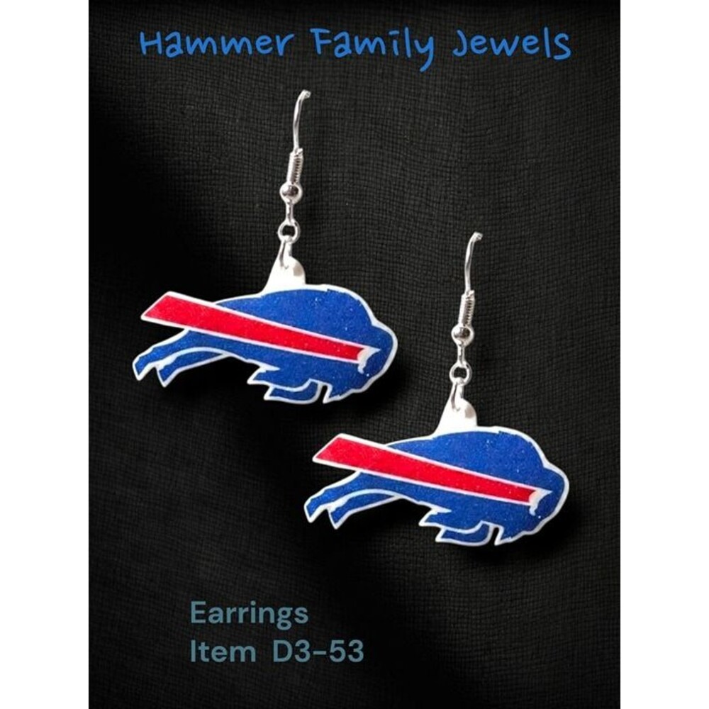 Buffalo Bills Fan Art Earrings